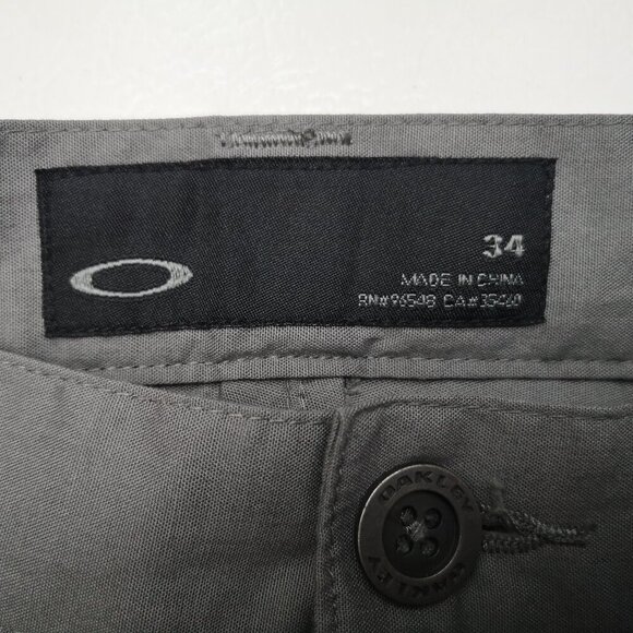 Oakley Men's Size 34 Waist Grey Lightweight Zipper & Button Closure Pants - Picture 3 of 14